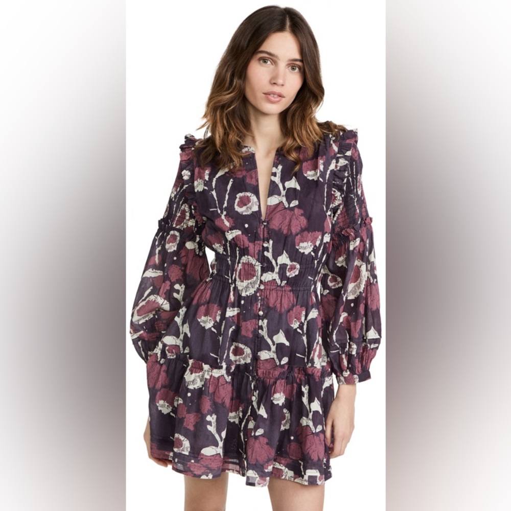 Cleobella Rainey Mini Dress in Abstract Print in size Small